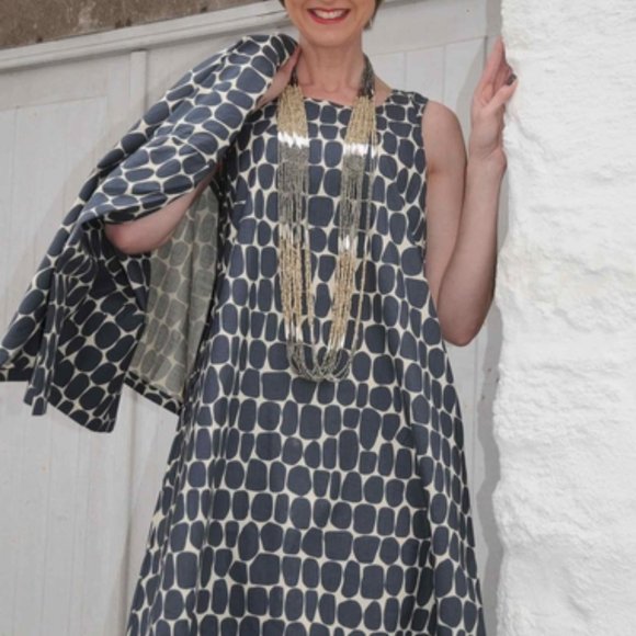Telma Sleeveless Tunic A Shape Dress - Grey - Picture 1 of 5